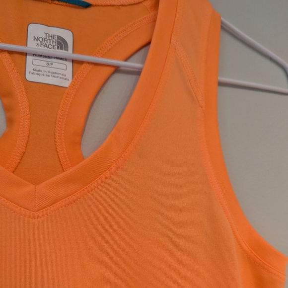 The North Face Vapor Wick Racerback Tank Top Women's Small Neon Orange FLAWS 98 - Picture 3 of 12